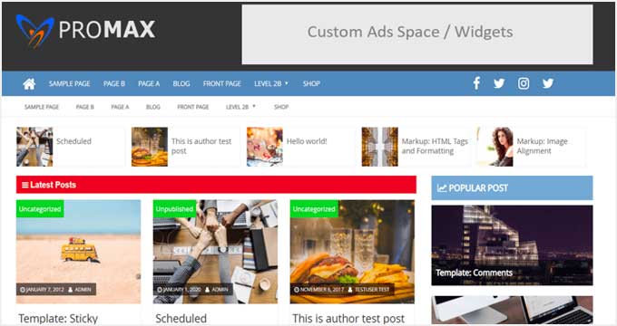 Promax theme Promax theme