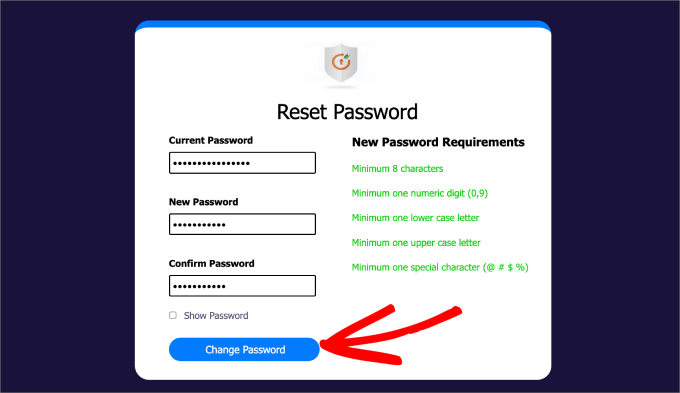 reset password reset password