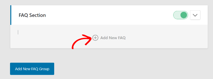 Add new FAQs Add new FAQs