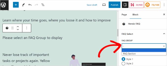 Choose your FAQ group Choose your FAQ group