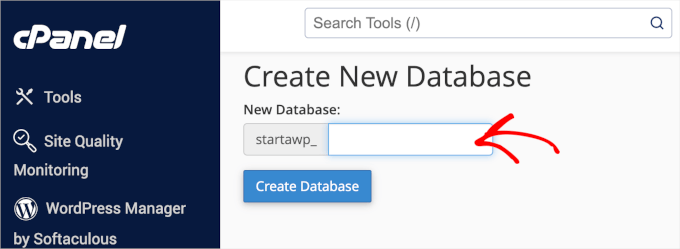 Creating new MySQL database Creating new MySQL database