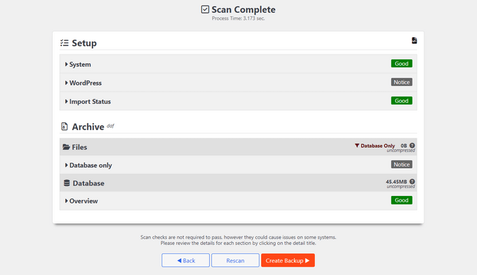 Create database only backup Create database only backup