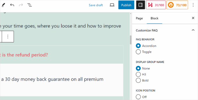 Customize your FAQ Customize your FAQ