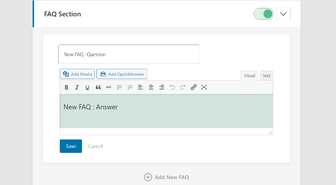 Enter FAQ question and answer Enter FAQ question and answer