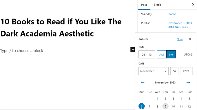 Schedule posts Schedule posts