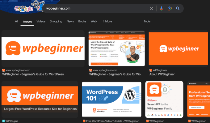 Finding your images in Google Image search Finding your images in Google Image search