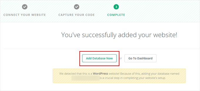 Adding a database to CodeGuard Adding a database to CodeGuard