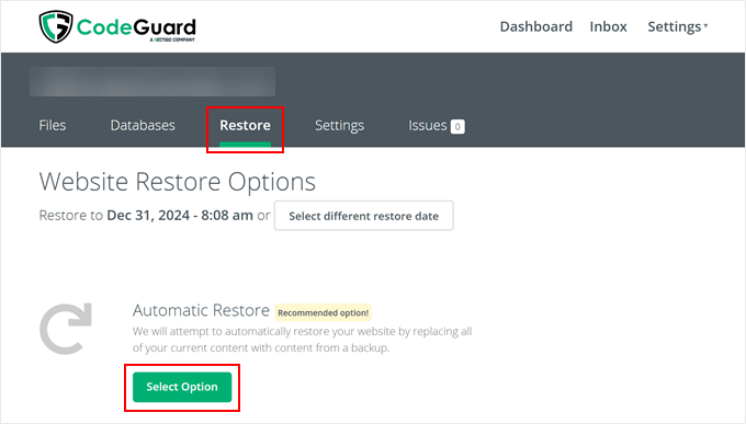 Restoring a WordPress backup with CodeGuard Restoring a WordPress backup with CodeGuard