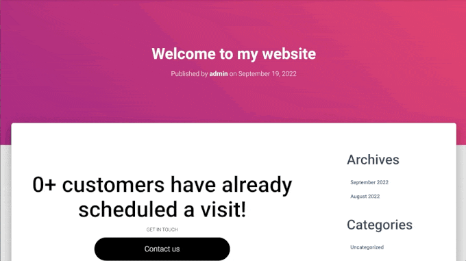 A count animation, created using the Animation Blocks plugin A count animation, created using the Animation Blocks plugin