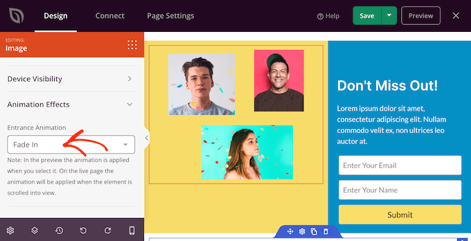 SeedProd entrance animations SeedProd entrance animations