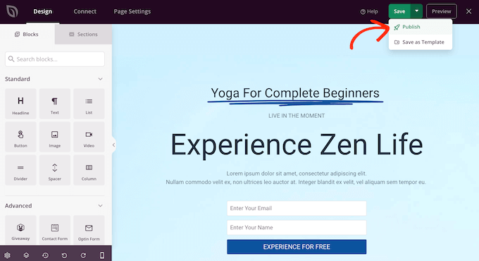 Publishing a WordPress landing page Publishing a WordPress landing page
