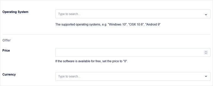 Post schema markup for software application Post schema markup for software application