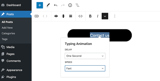 Adding a typing animation to WordPress Adding a typing animation to WordPress