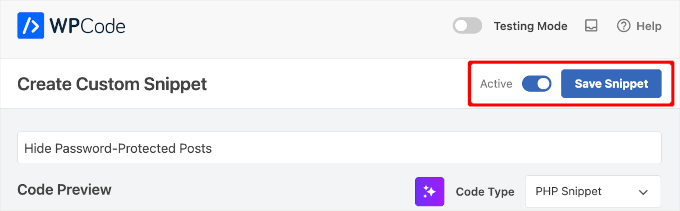 Saving snippet for hiding password-protected posts Saving snippet for hiding password-protected posts