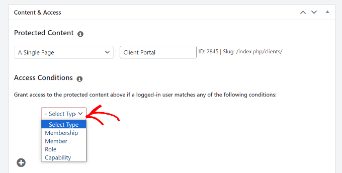 välj åtkomstkontroll Välj åtkomstkontroll