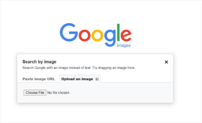 Carica o incolla l'URL dell'immagine