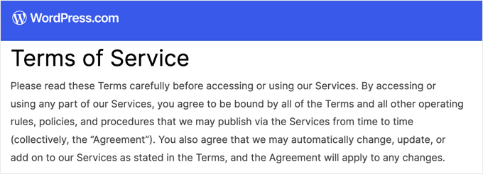 WordPress.com Terms of Service