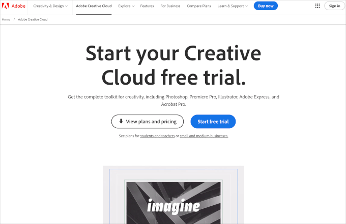 Registrera dig för Adobe Creative Cloud