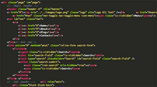 HTML code behind a static HTML site HTML code behind a static HTML site