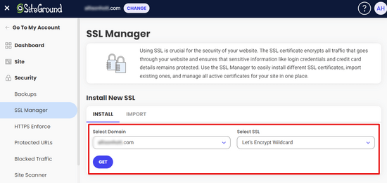 installletsencrypt Install free Let's Encrypt SSL in SiteGround