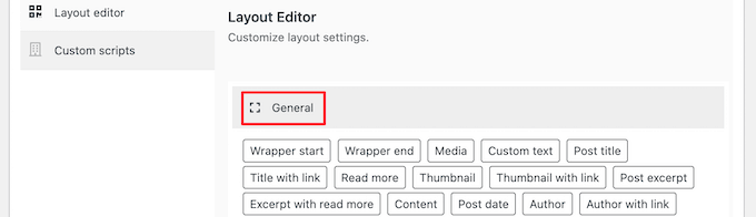Düzen düzenleyici ekranı Düzen düzenleyici ekranı