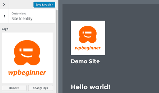 Suport pentru logo-ul temei în viitorul WordPress 4.5