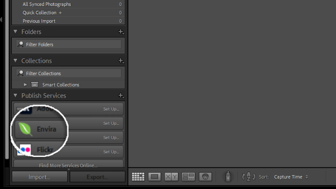 Visa Envira under publiceringstjänster