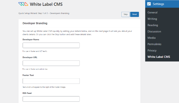 Expert de configurare CMS white label