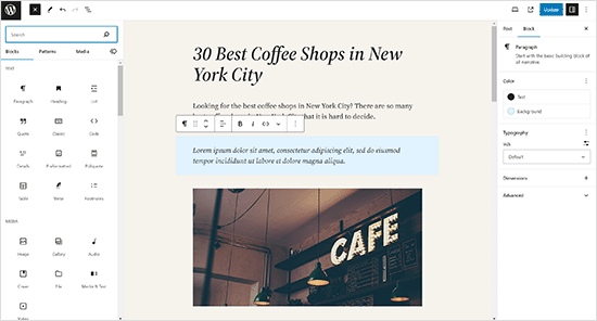 Creating pages in WordPress Creating pages in WordPress