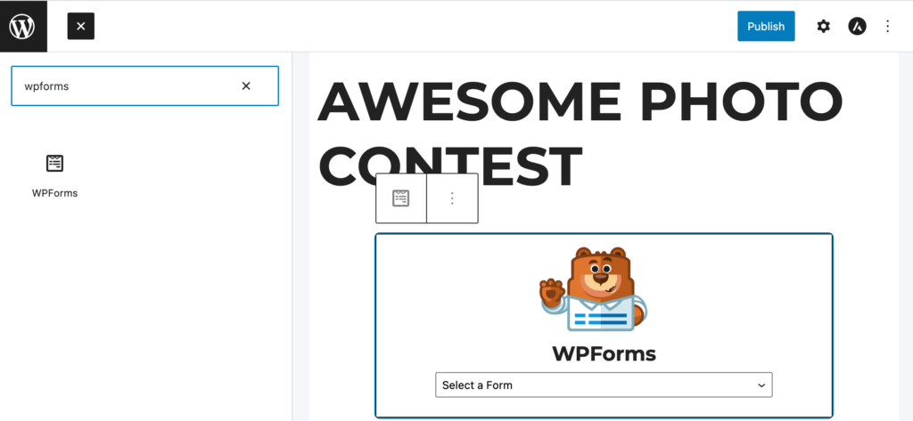 Aggiungi il modulo al tuo sito web WordPress