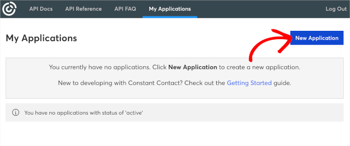 Creating a new Constant Contact application