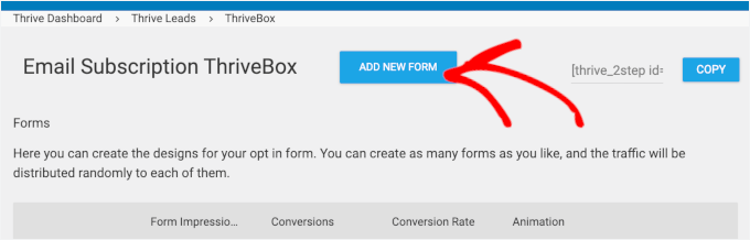 Add new ThriveBox form