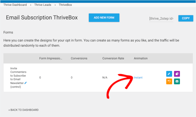 Clicking to replace animation