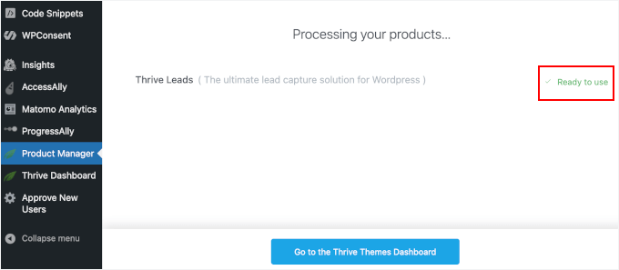 Thrive Leads is ready to use