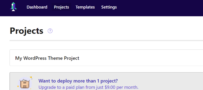 Select your project Select your project