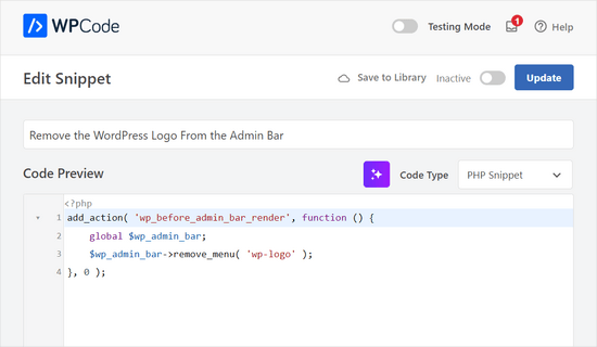 WPCode agrega automáticamente el código WPCode agrega automáticamente el código