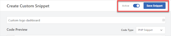 Guardar fragmento en WPCode Guardar fragmento en WPCode