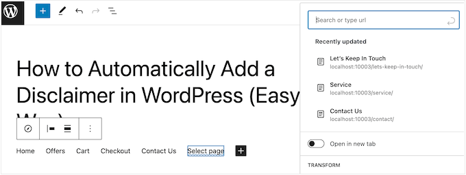 Adding links to WordPress Adding links to WordPress