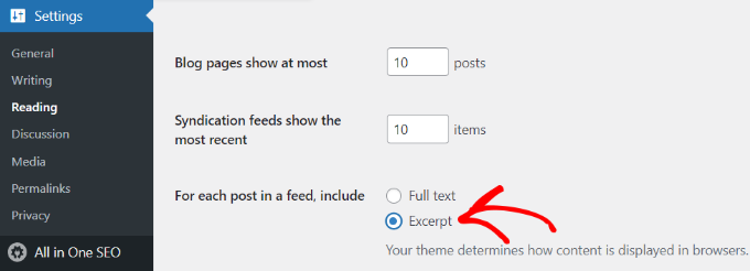 Display excerpt for each post Display excerpt for each post