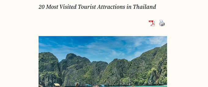 Ladda ner PDF eller skriv ut en inläggsknapp