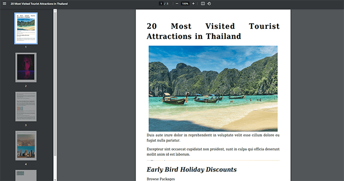 PDF-förhandsgranskning i webbläsaren