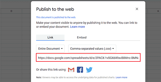 Copy the URL to add it to the Visualizer Copy the URL to add it to the Visualizer