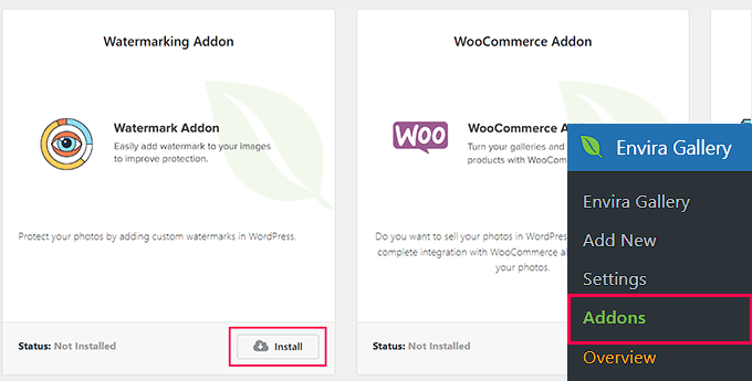 Filigran eklentisini yükleyin