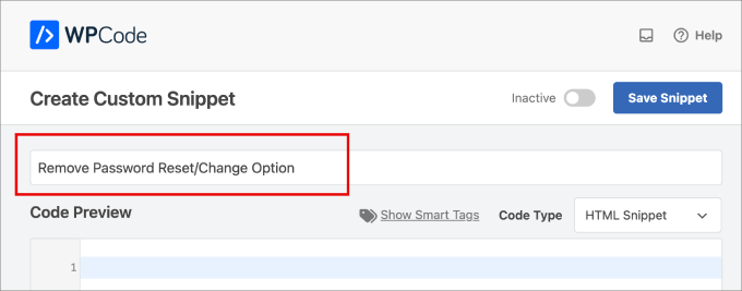 name custom code snippet name custom code snippet