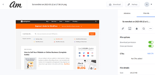 Ver y descargar la captura de pantalla de Droplr