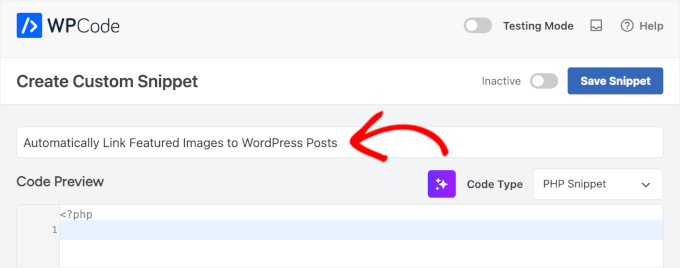 Adding a custom code snippet name Adding a custom code snippet name