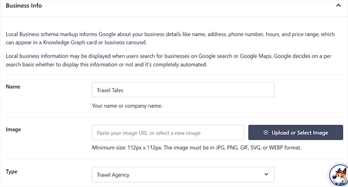 Add your business's name, image, and type Add your business's name, image, and type