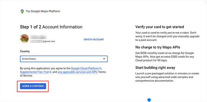 Click the Agree and continue button Click the Agree and continue button