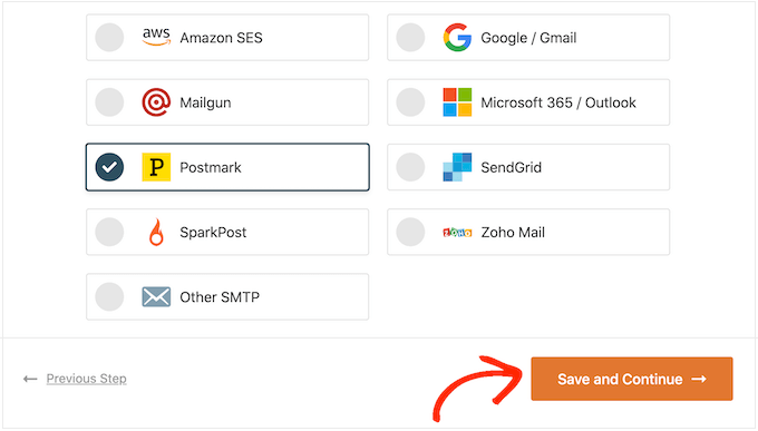 Configurarea furnizorului dvs. de servicii SMTP
