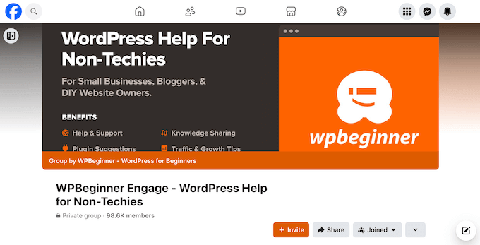 WPBeginner Engage Facebookグループ